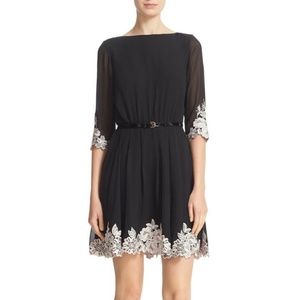 Ted Baker Feay Lace Embell. Black Dress in Sz 1